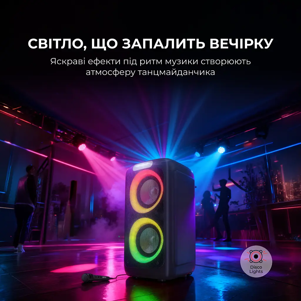 Портативна колонка Sharp Party Speaker PS-949 Black - фото 7