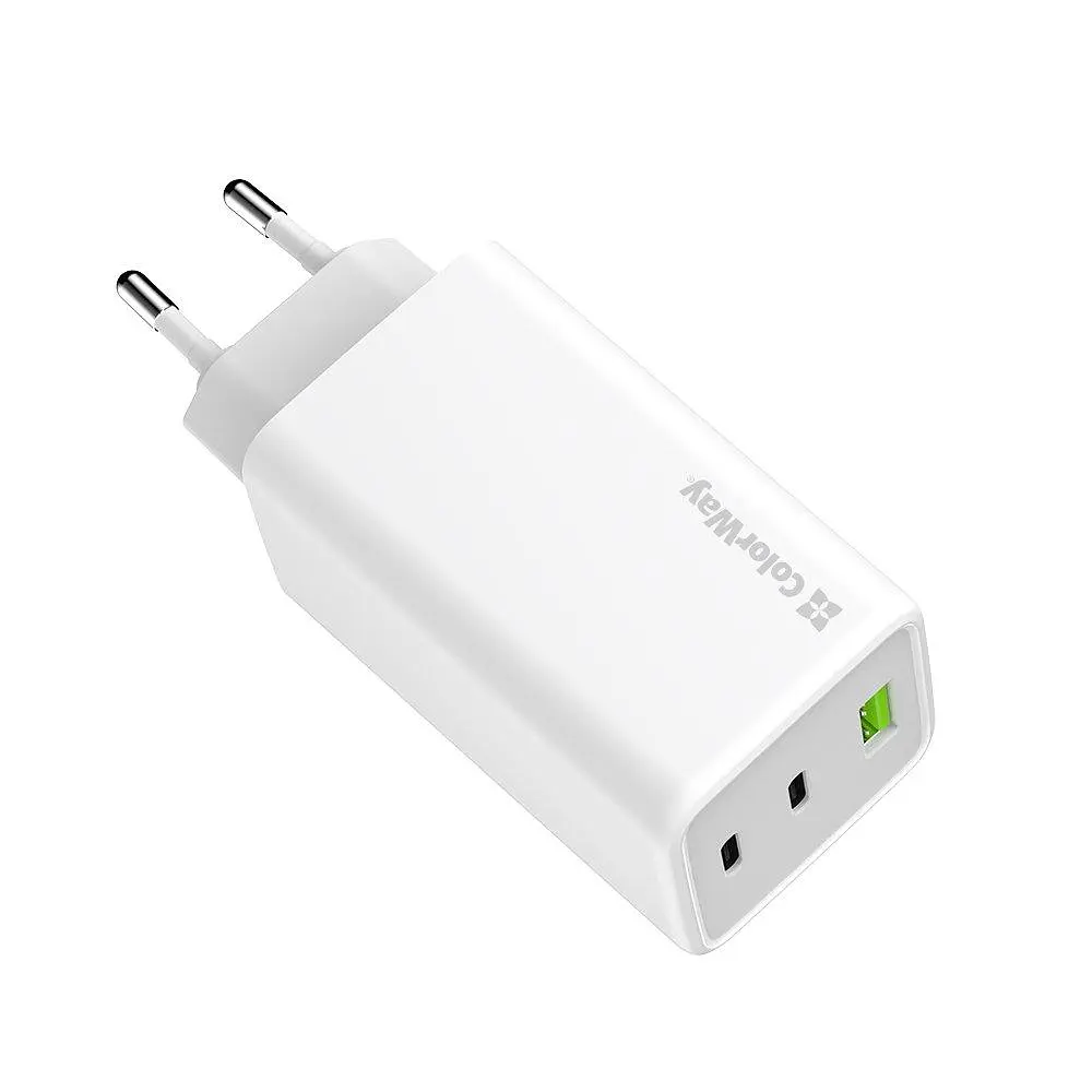 Мережевий зарядний пристрій ColorWay GaN Mini 100W PD Port PPS USB (USB-2C1A) Білий (CW-CHS061PD-WT) - фото 4