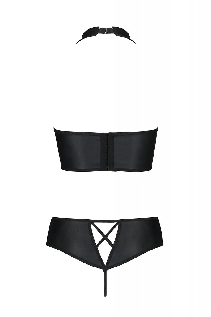 Комплект из экокожи Passion Nancy Bikini black 4XL/5XL - фото 4