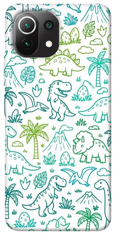 TPU чохол Demsky Dino pattern для Xiaomi Mi 11 Lite