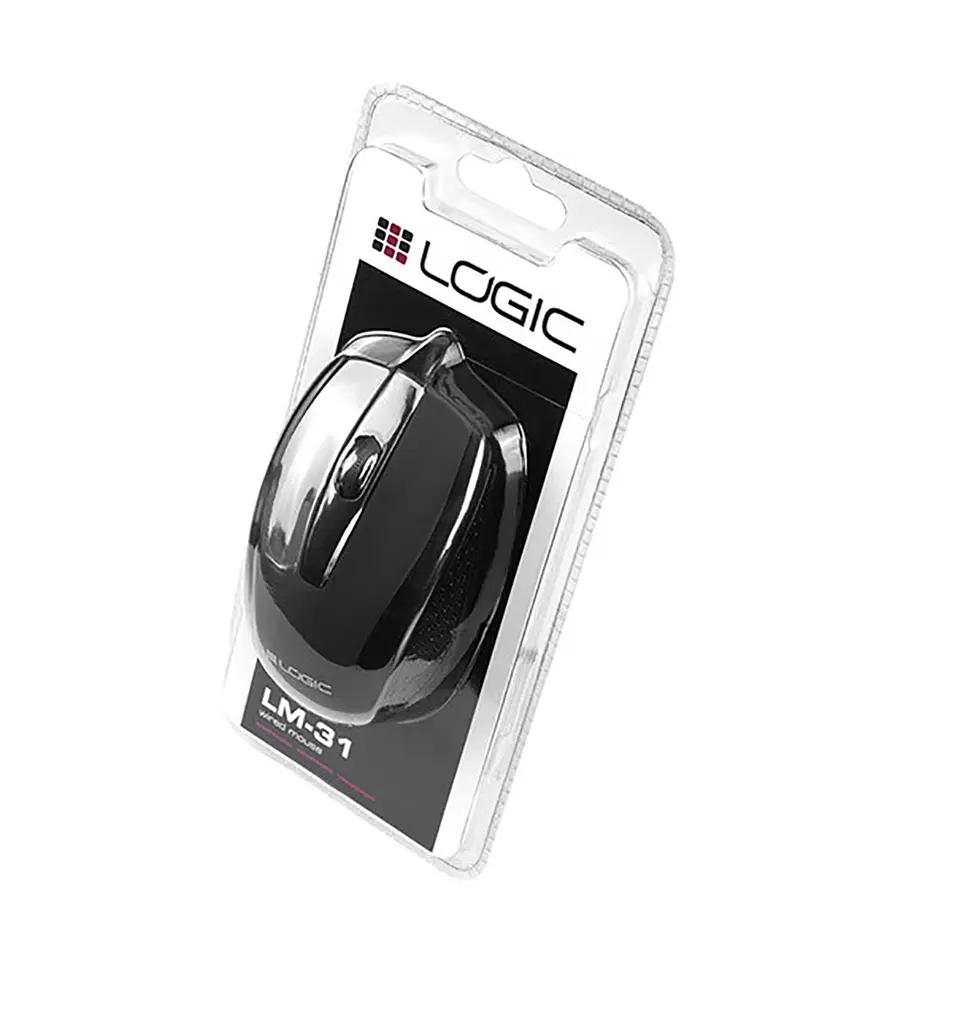 Мишка LogicConcept LM-31 бездротова 1200dpi 3 кнопки USB чорна - фото 4