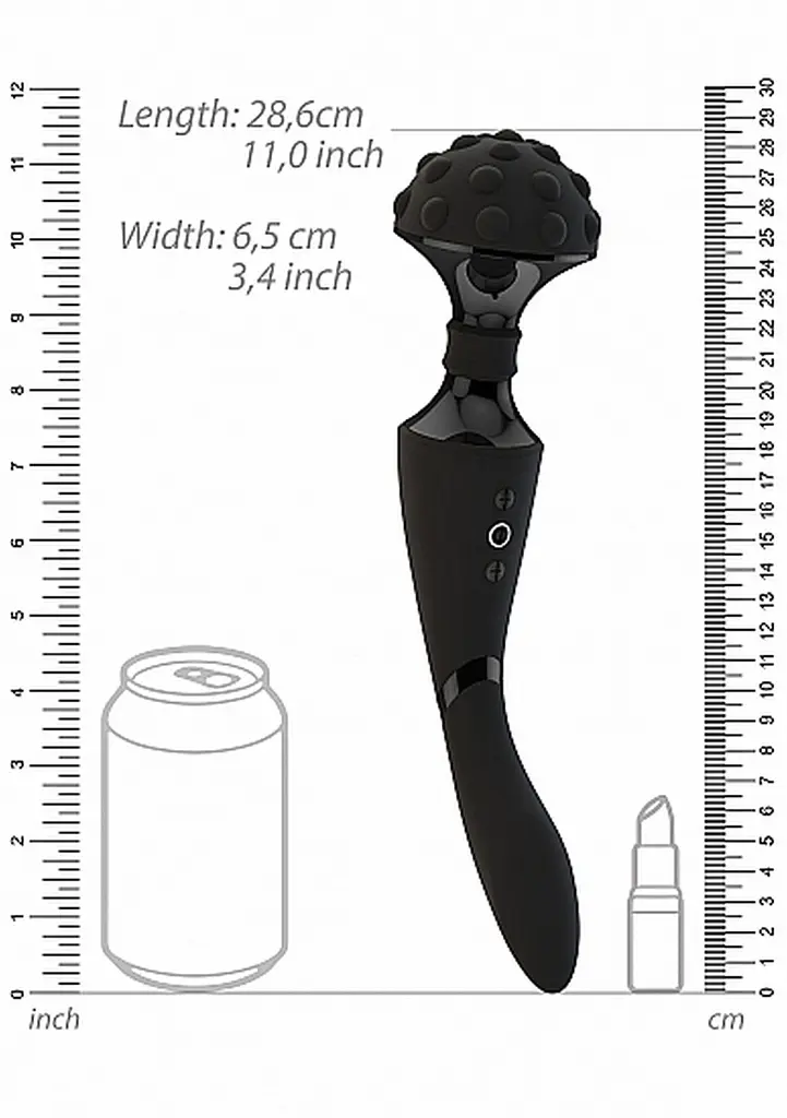 Вібромасажер Vive Shiatsu Bendable Massager Wand 28.6 см (чорний) - фото 15
