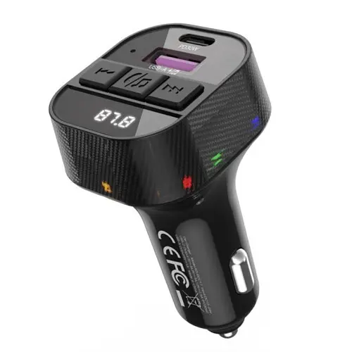 Автомобільний зарядний пристрій XO BCC17 Smart Bluetooth MP3 A+C Dual Port PD30W