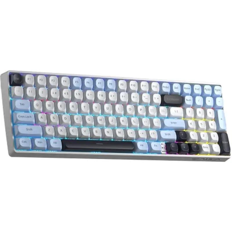 Клавіатура Aula S100pro RGB KRGD Brown Switch Wireless/Bluetooth/Type-C UA White/Black (6948391205755) - фото 3