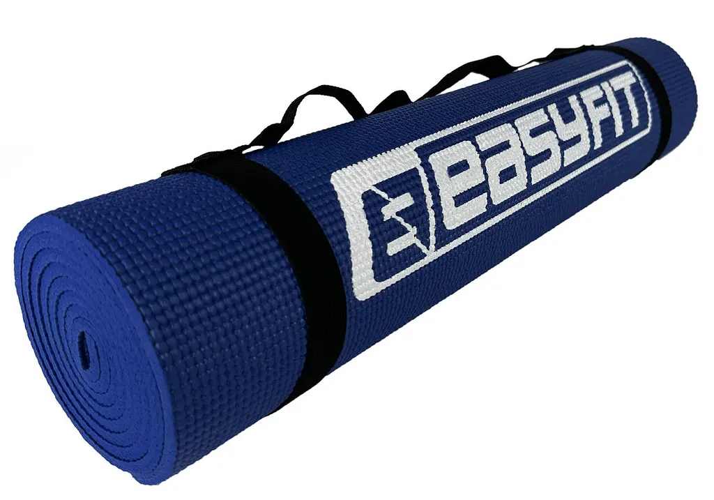 Килимок для йоги та фітнесу EasyFit ПВХ (PVC) Синій (EF-1918-Bl) - фото 3