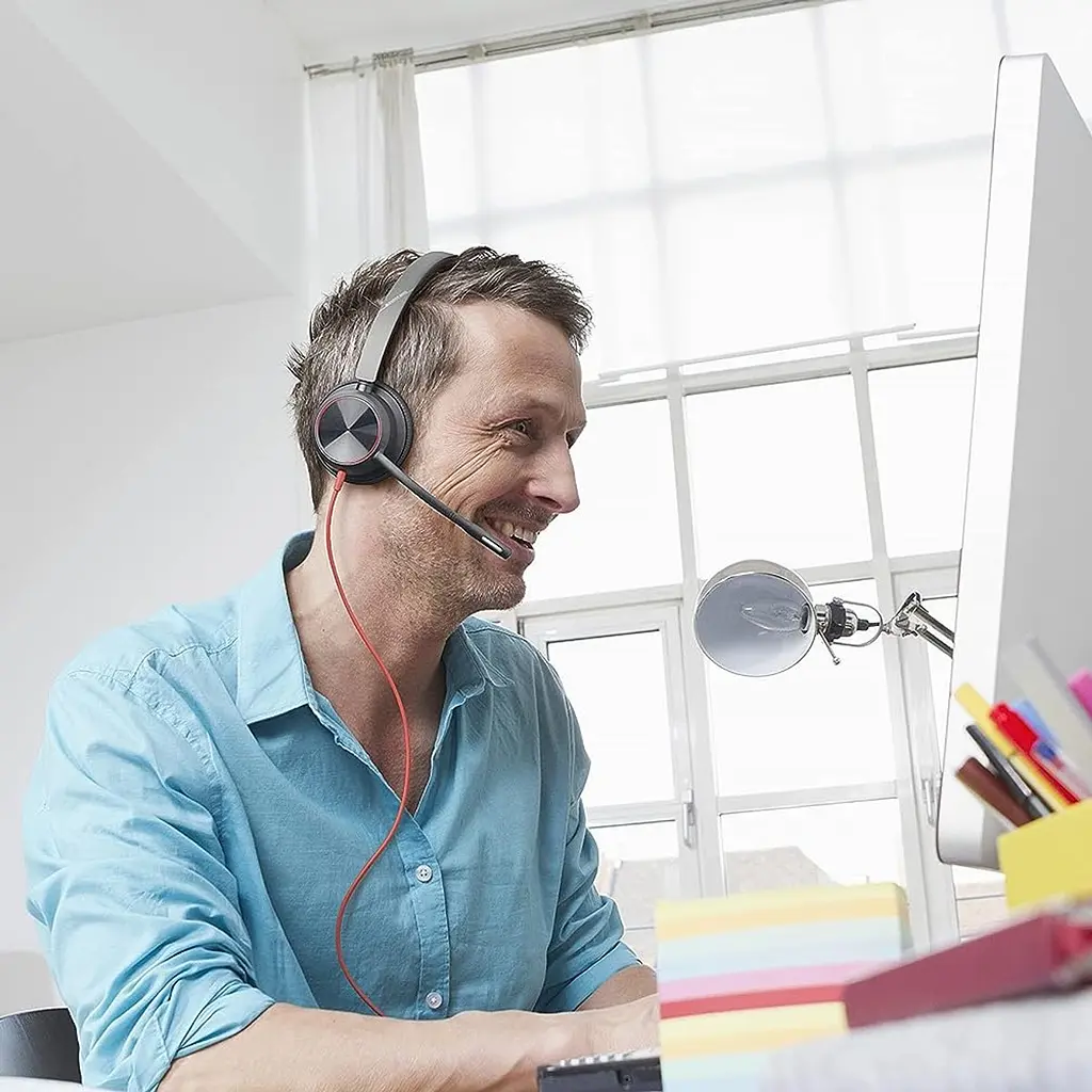 Гарнітура Poly комп'ютерна стерео On-ear Blackwire 8225-M USB-A USB-C односпрямований ANC Acoustic Fence Microsoft Teams чорний (8X225AA) - фото 3