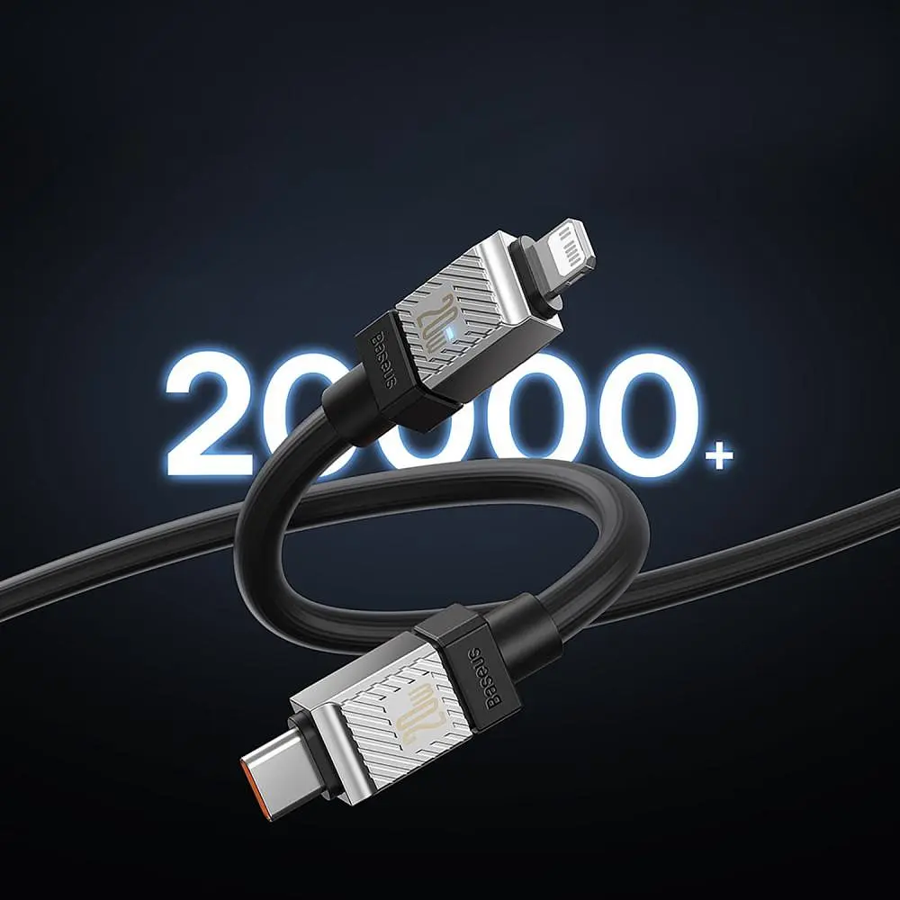 Кабель Baseus Lightning CoolPlay Series USB-C to Lightning 20W 1m White (CAKW000002) - фото 3