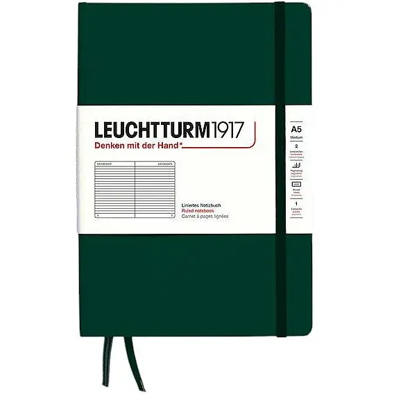 Блокнот Leuchtturm1917, Середній, Forest Green, Лінія (367256)