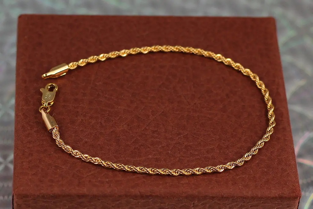 Браслет Xuping Jewelry канатик 19 см золотистий