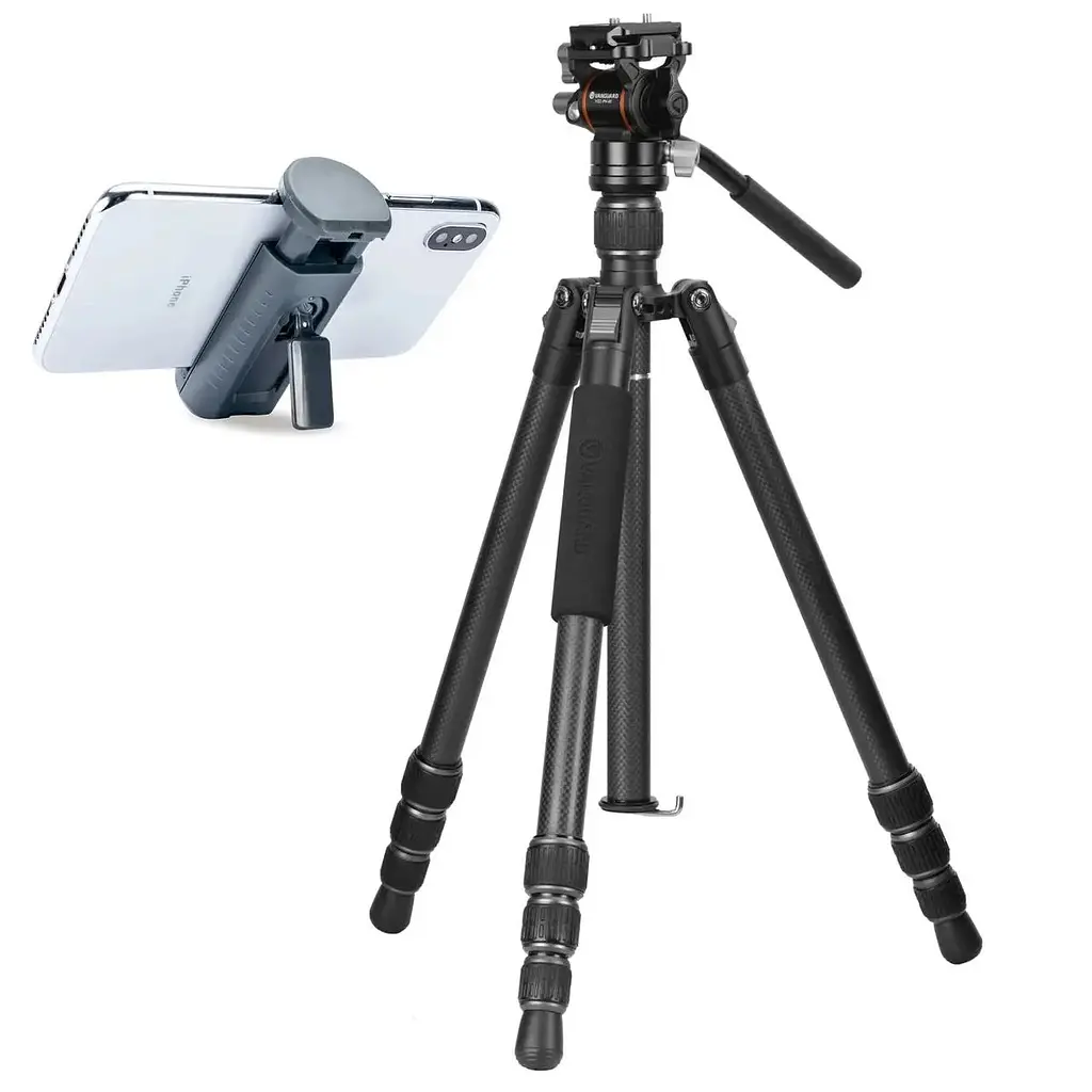 Штатив карбоновий Vanguard Vesta Go 234CV10 з відеоголовкою PV-10, Arca-Swiss, висота 151 см, навантаження до 5 кг - фото 4