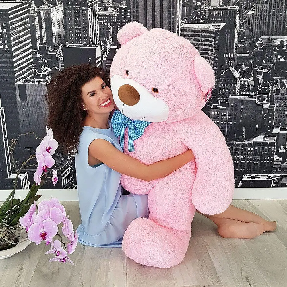 Мягкая игрушка Огромный розовый Медведь 137 см - фото 2