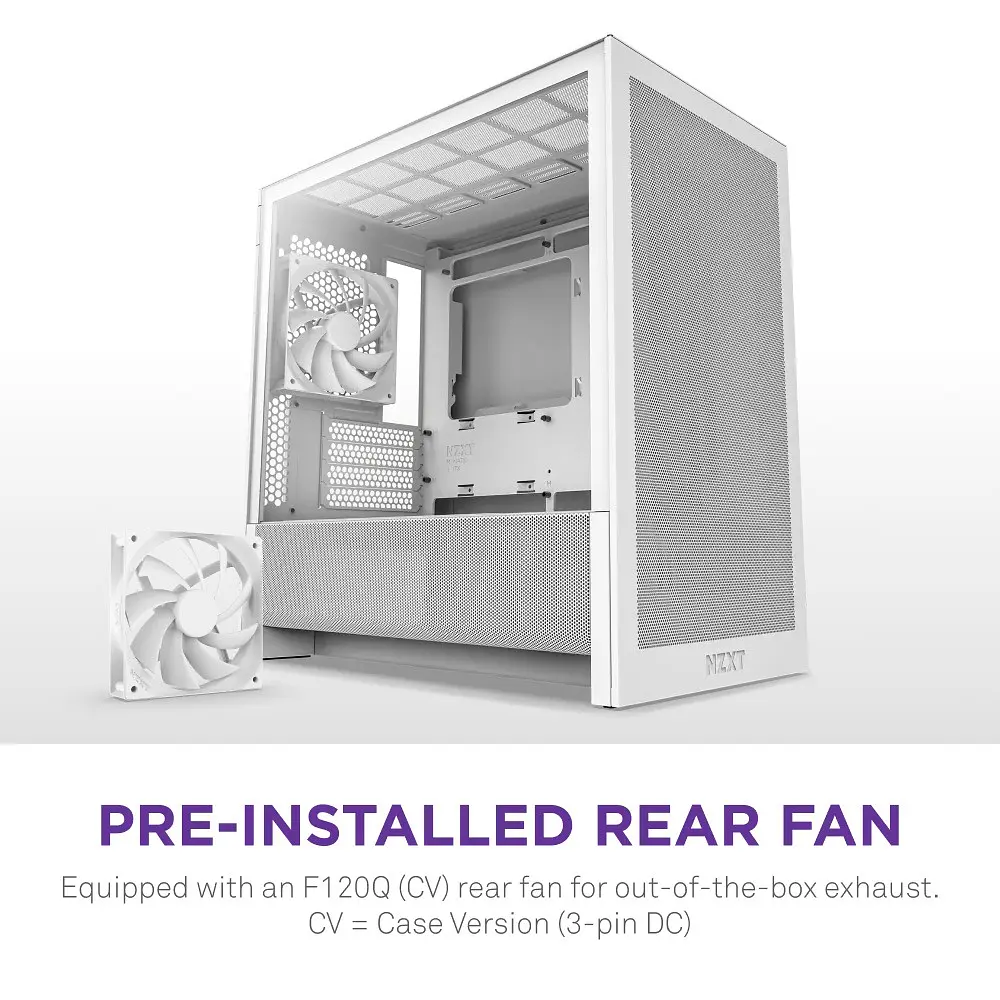 Корпус NZXT H3 Flow White без БЖ (CC-H31FW-01) - фото 9