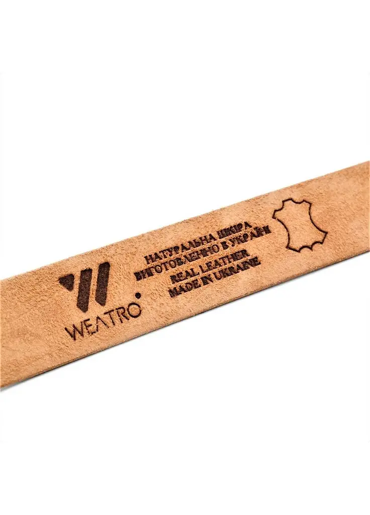 Шкіряний чоловічий ремінь Weatro Колір Коричневий m-kozh38-wtrua-0015 (m-kozh38-wtrua-0015) - фото 2