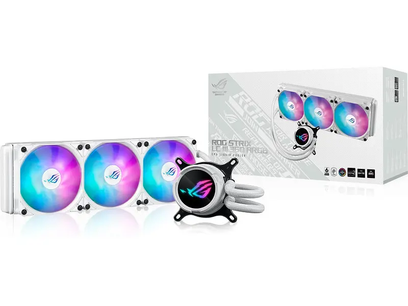Система водяного охолодження Asus ROG Strix LC III 360 ARGB White Edition (90RC00W2-M0UAY0) - фото 3
