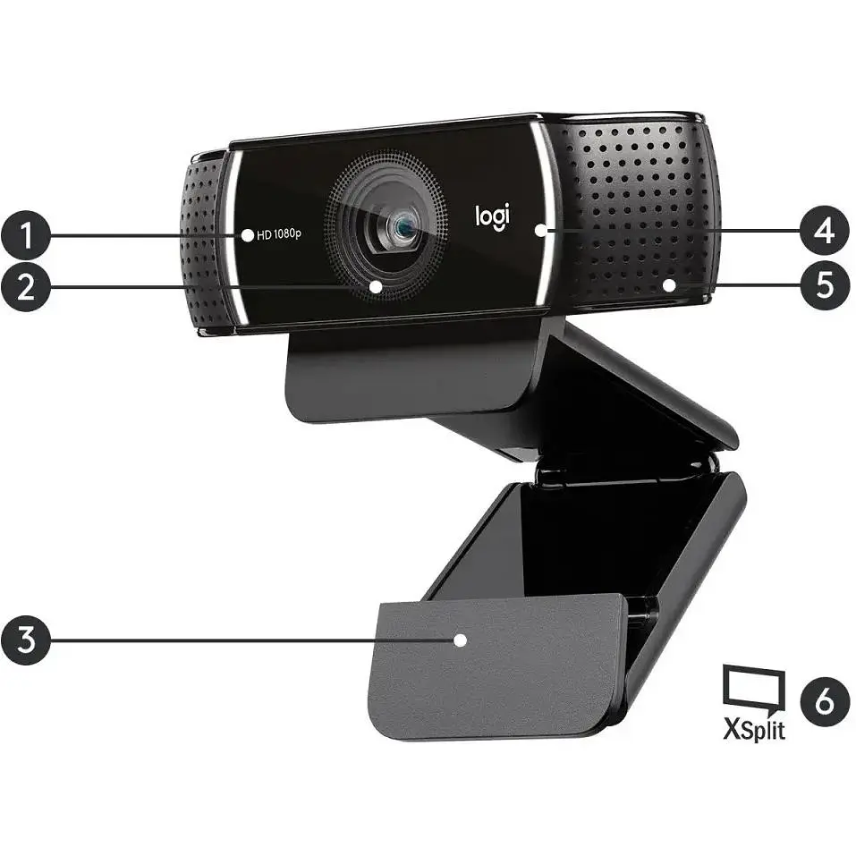 Веб-камера Logitech HD Pro Webcam C922 (960-001088) - фото 5