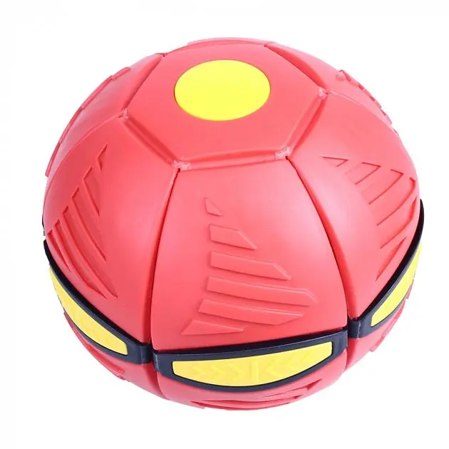 Літаючий м'яч трансформер LED фрісбі тарілка Blast Ball disk червоний