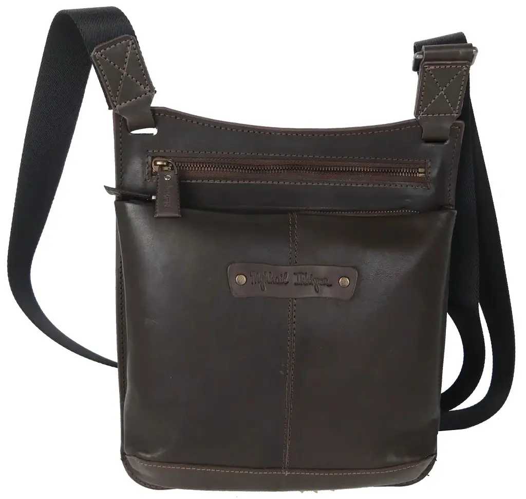 Чоловіча сумка Mykhail Ikhtyar 24х26х3 см Коричневий (45041 New brown)
