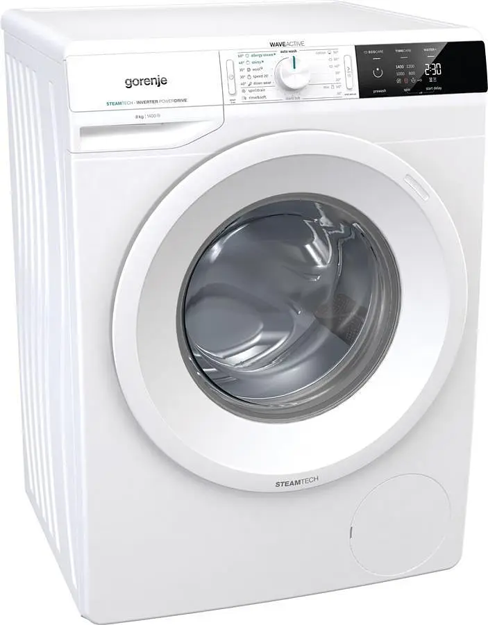 Стиральная машина Gorenje WEI843S/8 кг/1400 об/SteamTech-пар/Inverter/A-30%/16 пр/LED/54.5 см. (WEI843S) - фото 2
