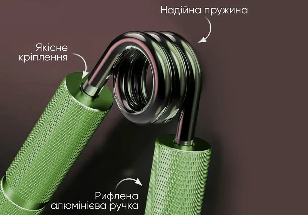 Кистьовий еспандер EasyFit Hand Grip PRO 91 кг зелений (200 lb) - фото 3