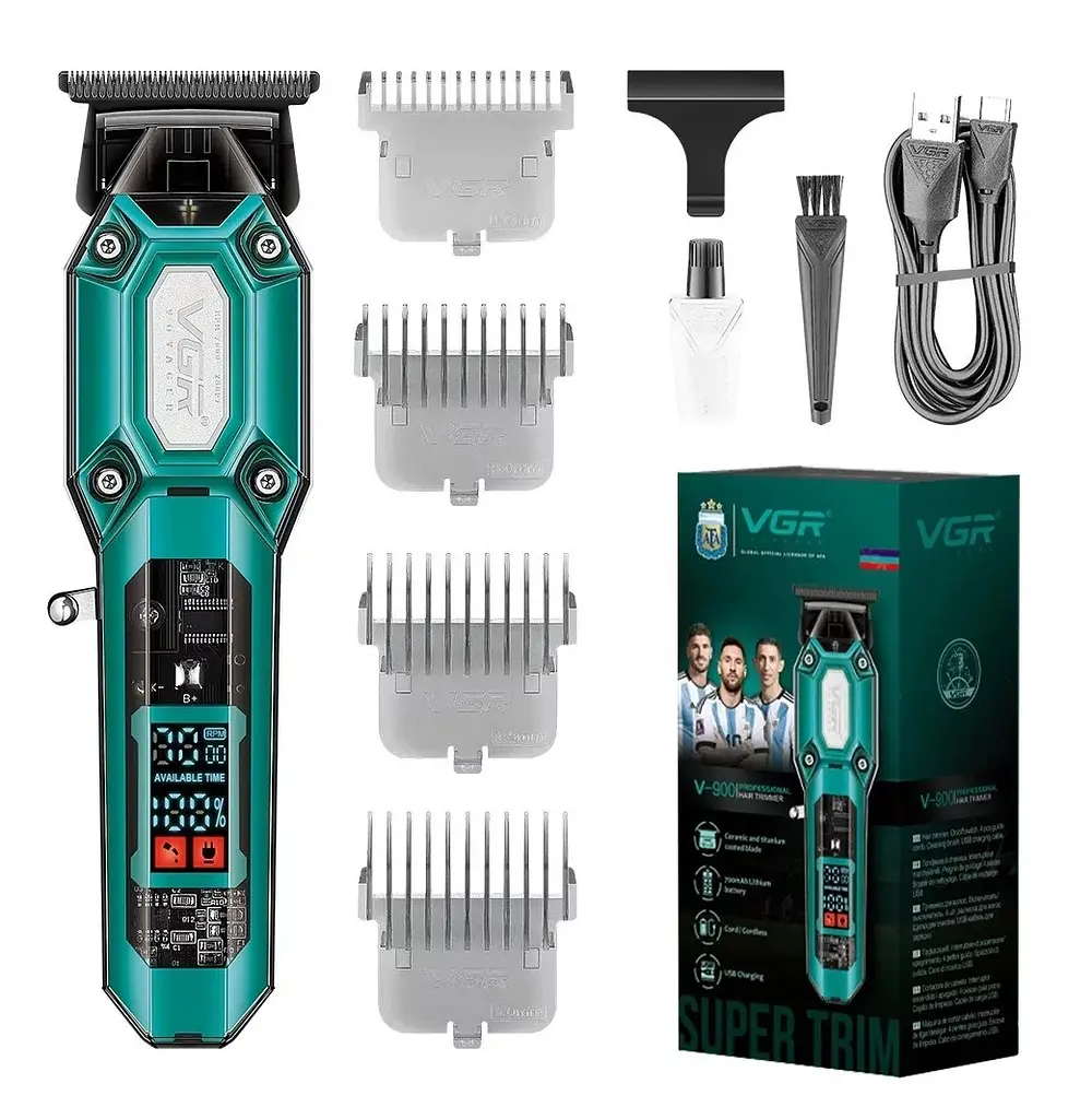 Машинка для стрижки волосся VGR V-900 Barber Зелений (2527111768)