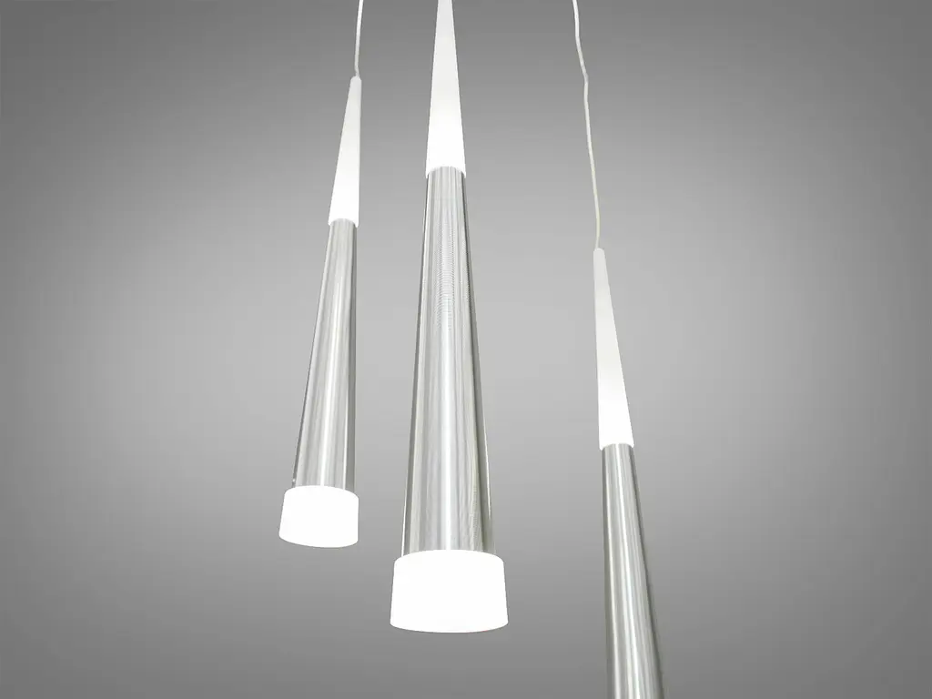 Люстра стельова LED Diasha 3002/3SV, 14W, 3 лампи, регульована висота, сучасний стиль для сходової клітини - фото 3