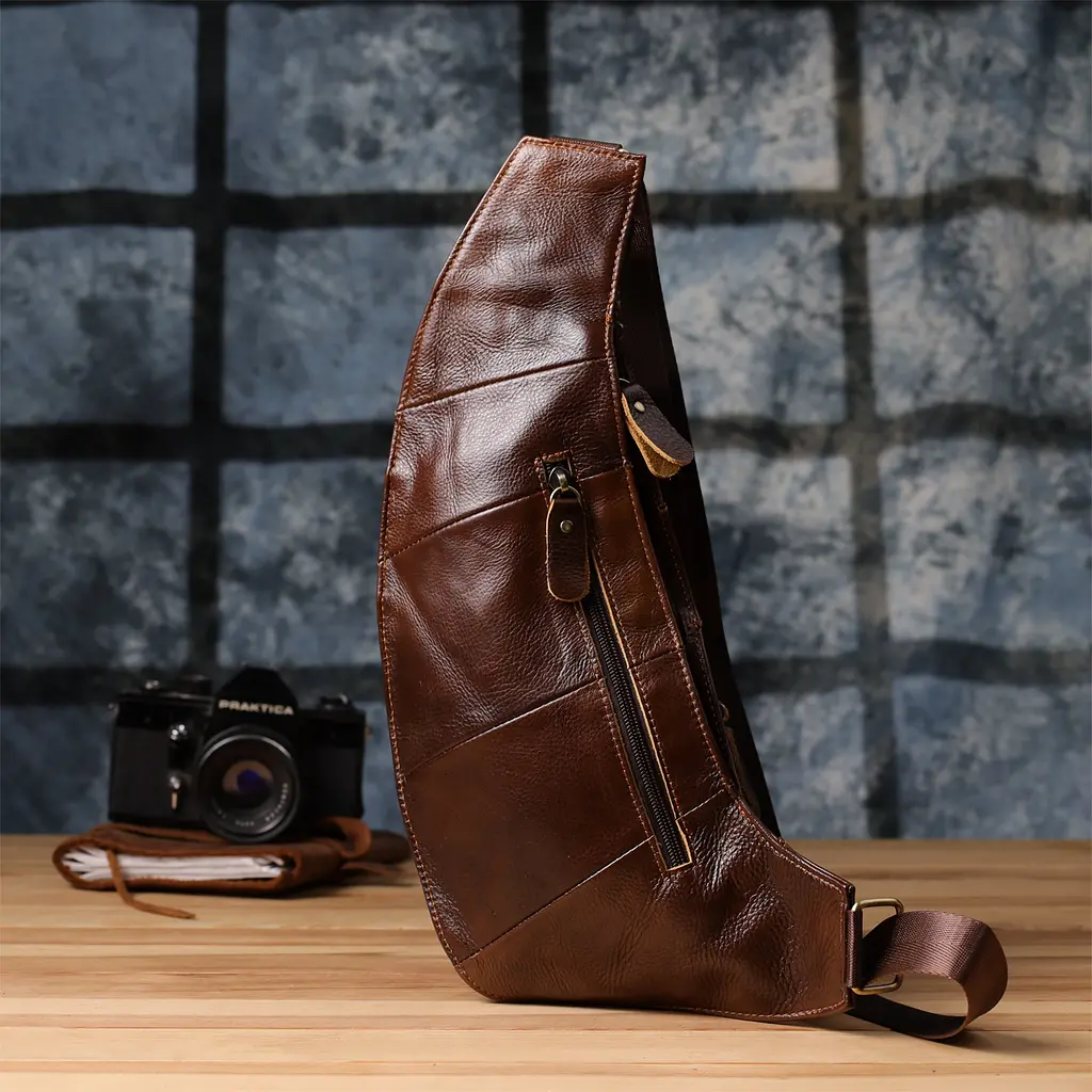 Мужская сумка с большим количеством карманов из натуральной кожи Vintage 15,5х39х6 см sum0027484 - фото 20