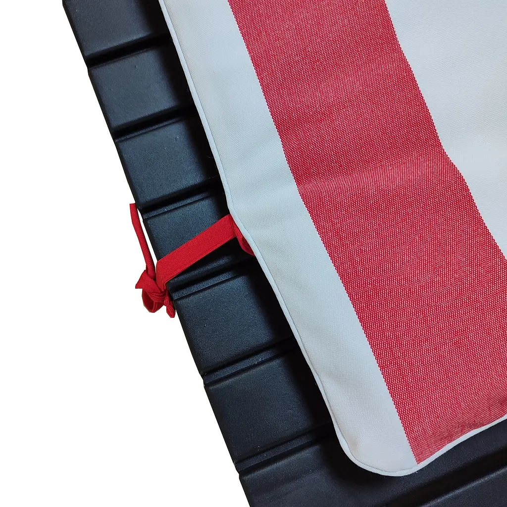 Матрас для шезлонга Ost-Fran Uni бело-красные полосы 1007, 188x58x5 см. - фото 4