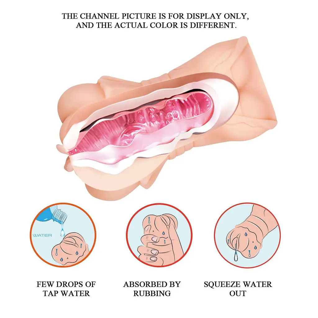 Реалістичний мастурбатор Crazy Bull Realistic Vagina (тілесний) - фото 9