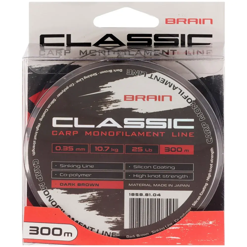 Леска Brain Classic Carp Line (dark brown) 300 м 0.35 мм 25 lb 10.7 кг - фото 2