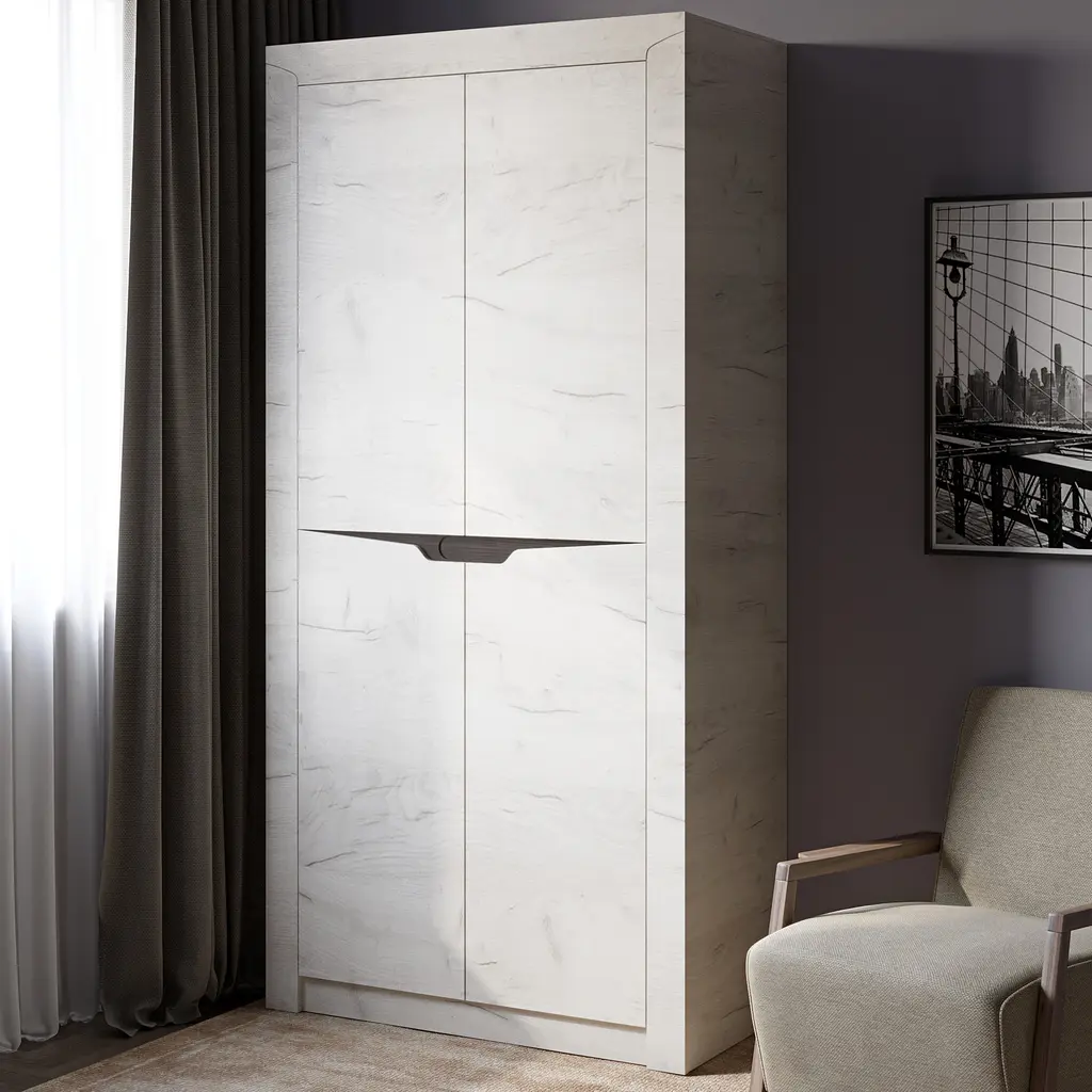 Шафа Еверест Ліберті-1000 2-х дверна Дуб Крафт Білий (DTM-2306) - фото 2