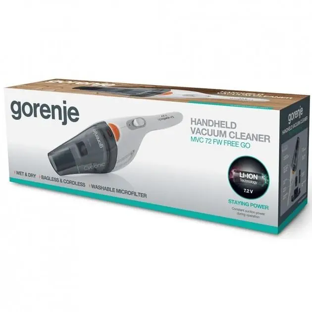 Пилосос акумуляторний GORENJE MVC 72 FW - фото 5
