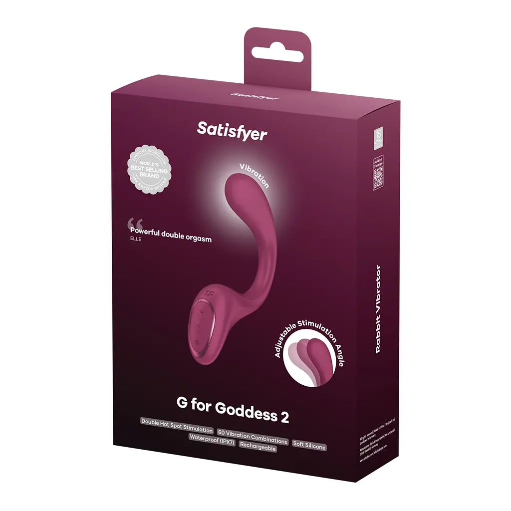 Вагінально-кліторальний вібратор Satisfyer G for Goddess 2 Wine Red, 2 мотори - фото 5