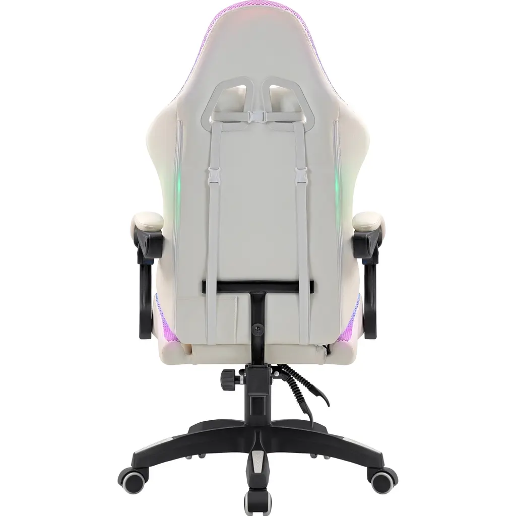 Крісло ігрове Defender Energy, Клас 4, 50 мм, PU, RGB, біле - фото 4