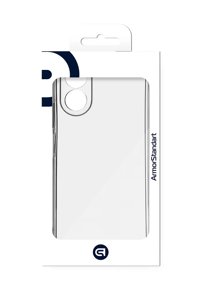 Прозрачный чехол для OPPO A38 4G/A18 4G с защитой камеры, тонкий, силиконовый, бесцветный, ударопрочный, противоударный бампер с закрытой камерой, ArmorStandart (ARM71037) - фото 3