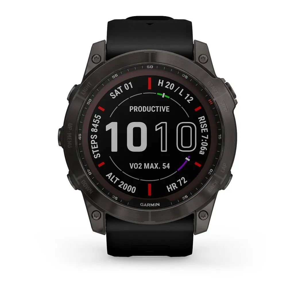 Смарт-годинник Garmin Fenix 7X Sapphire Solar Edition Carbon Gray DLC Titanium with Black Band (010-02541-10/11) [67448] - фото 2