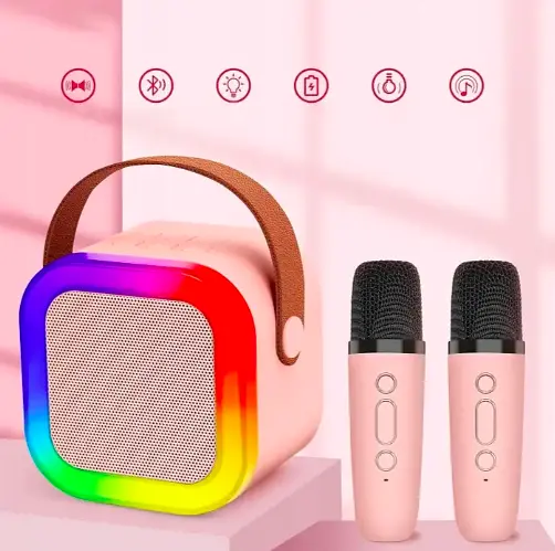 Колонка портативна з мікрофонами Winso K12 10 W RGB Bluetooth/USB microSD AUX - фото 2