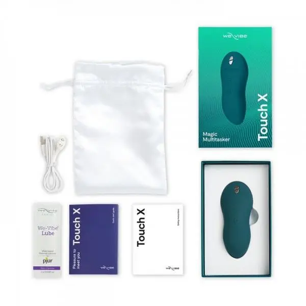 Лубрикант We-Vibe Touch X + 50 мл - Вібратор 10.2х4.3 см зелений - фото 3