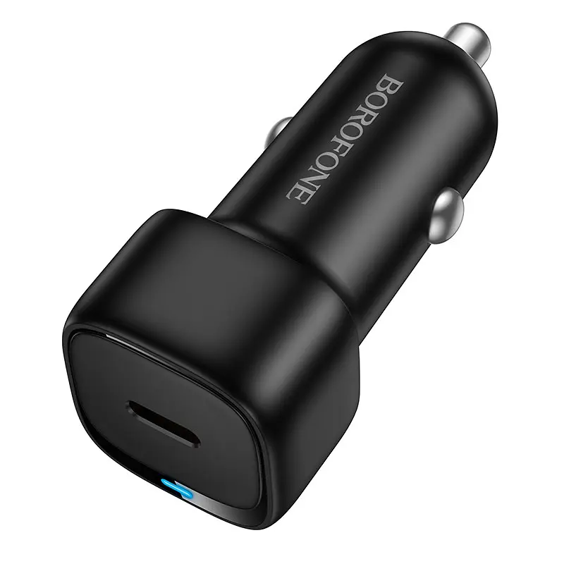Автомобільний зарядний пристрій BOROFONE BZ34A Cloud single port PD20W car charger чорний - фото 3