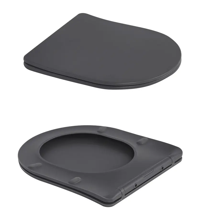 Унітаз підвісний Qtap Robin Ultra Quiet, Anthracite, з сидінням Slim Duroplast / Soft-close / Quick Release QTROB26AN48995 - фото 7
