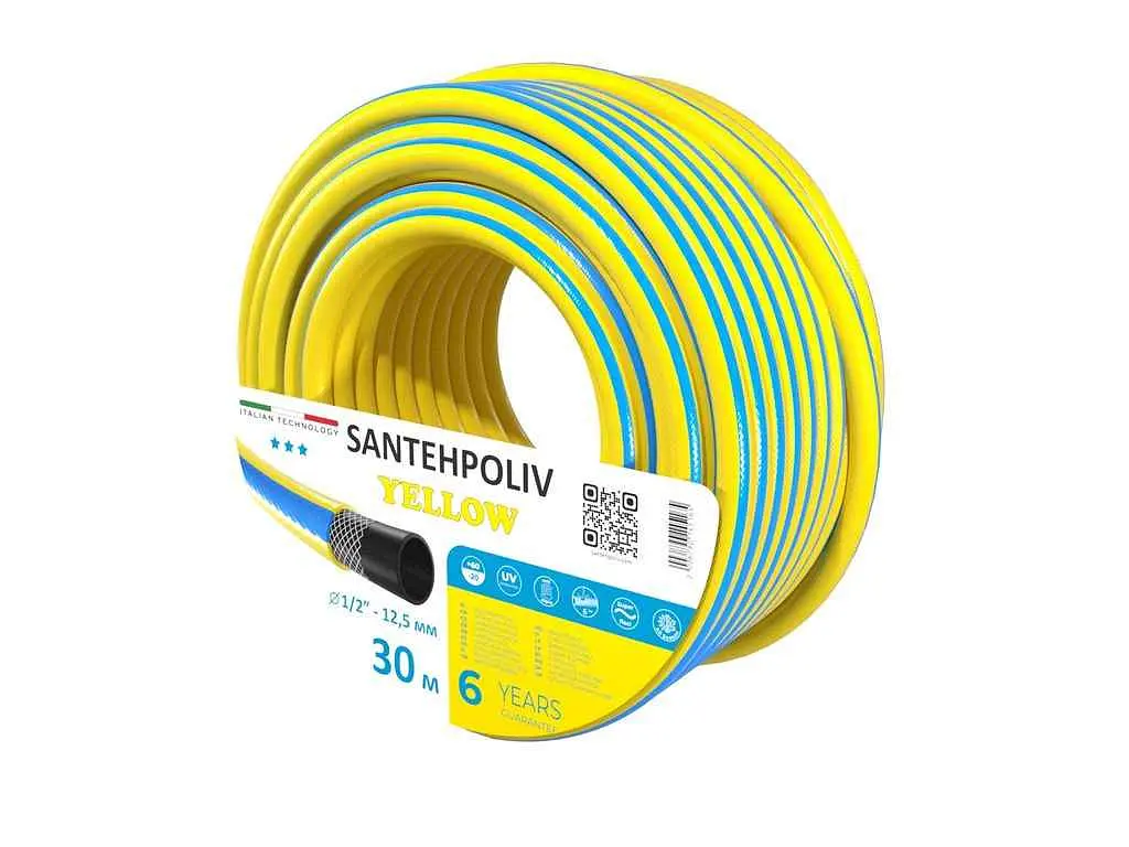 Шланг для поливу SANTEHPOLIV 1/2 30м YELLOW (бухта) ПВХ