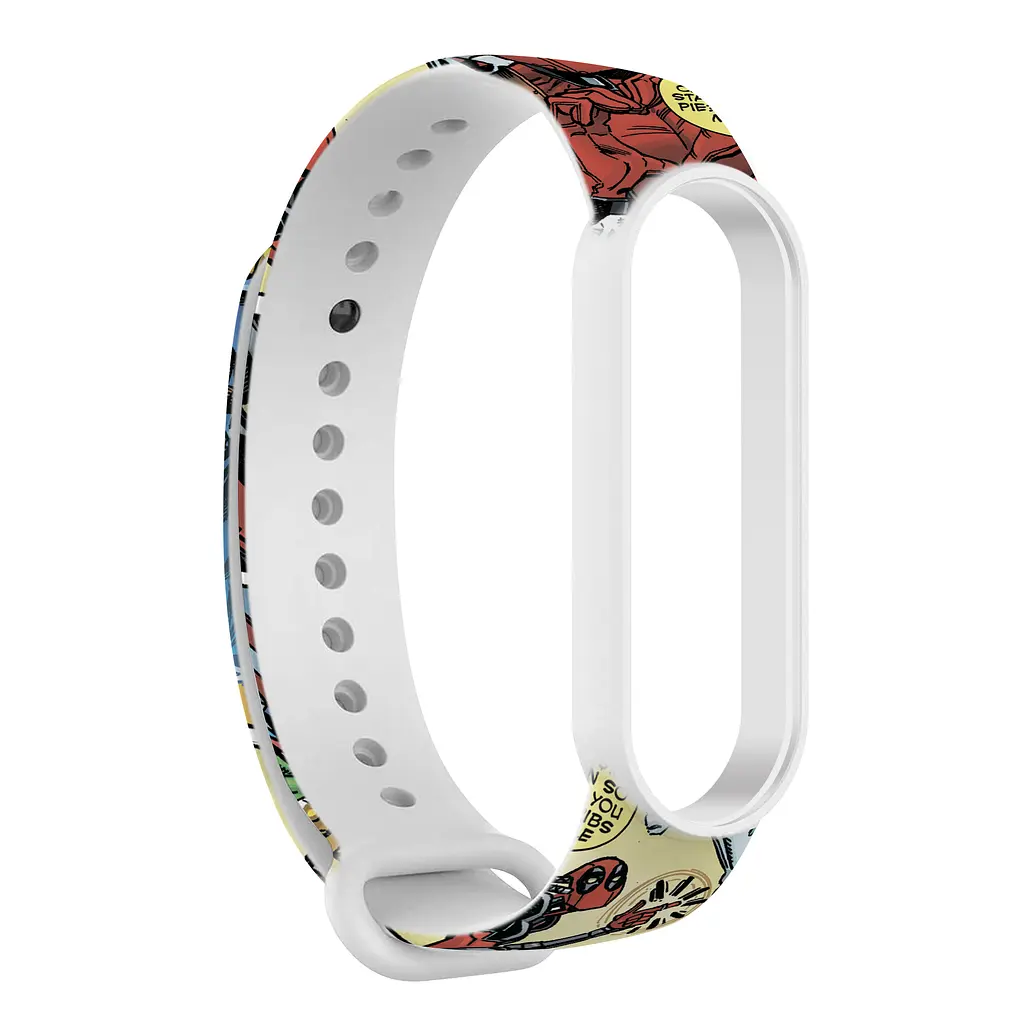 Ремінець ArmorStandart Superhero для Xiaomi Mi Band 7/6/5 DP Comix White (ARM59252) - фото 2