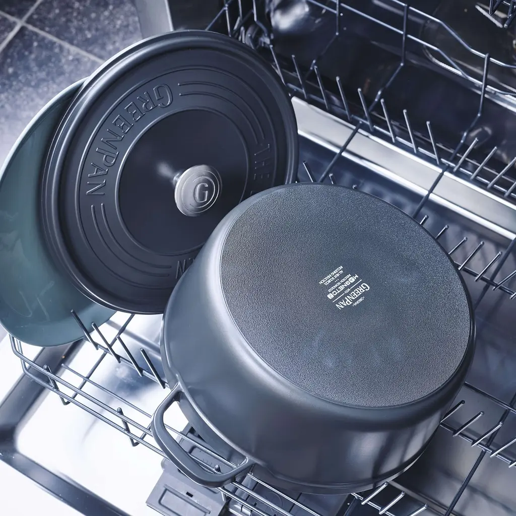 Кастрюля GreenPan Featherweights с крышкой 22 см 3.3 л черная (CC005056-001) - фото 6