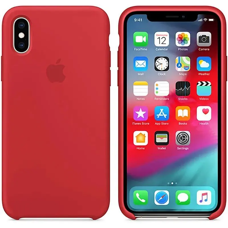 Чохол-накладка Toto Silicone Case Apple iPhone X/XS Red - фото 3