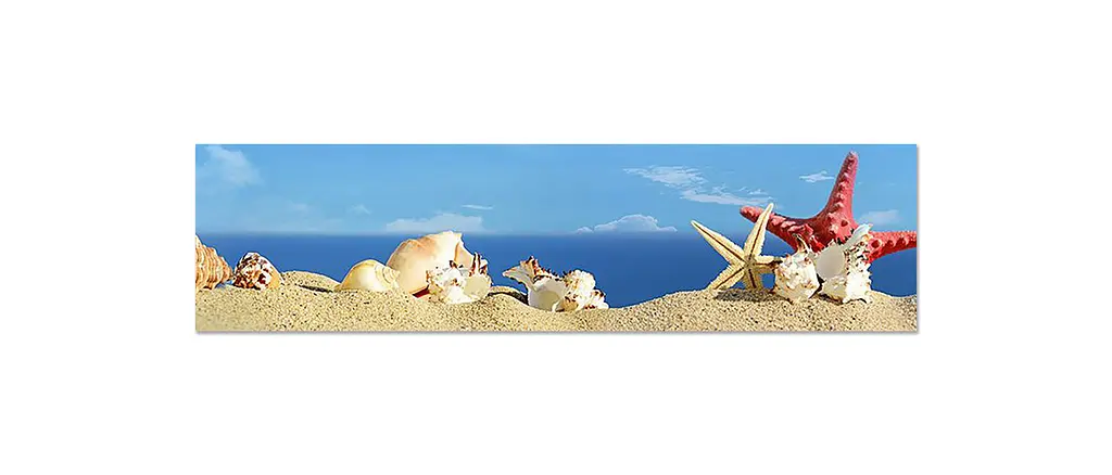 Кухонний фартух Happy Pocket Черепашки вінілова наклейка пляж пісок море морська зірка Синій 65х250 см Z180822 - фото 7