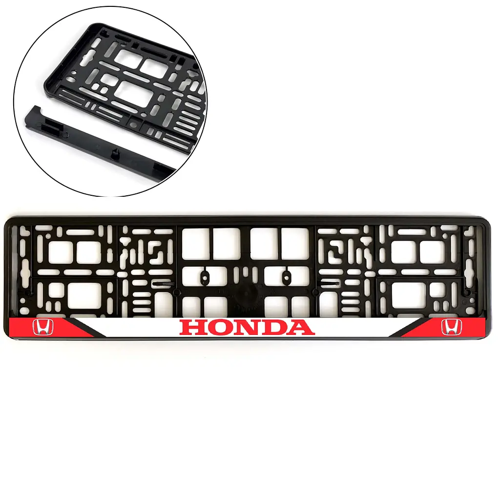 Рамка номера для Honda Тип 4 Морозостійка Кольоровий Логотип (Avtovin)