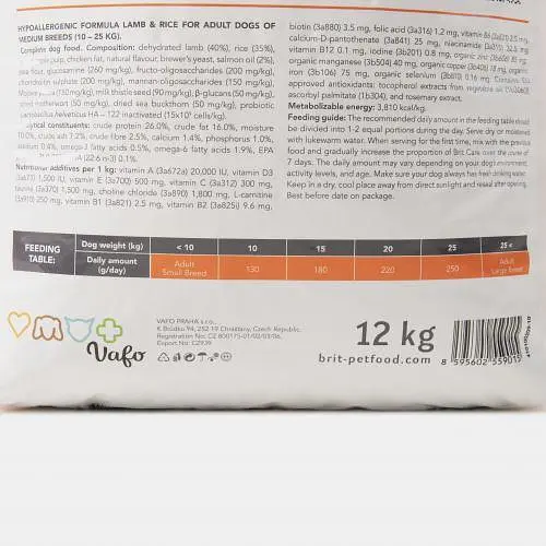 Сухий корм Brit Care Dog Hypoallergenic Adult Medium Breed для собак середніх порід, гіпоалергенний з ягням, 12 кг - фото 7