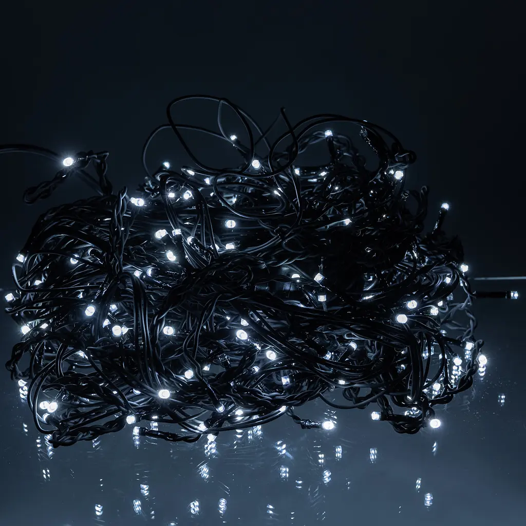 Уличная гирлянда Бахрома GarlandoPro 20 м 335 LED черная проволока Белая 20MBW - фото 2