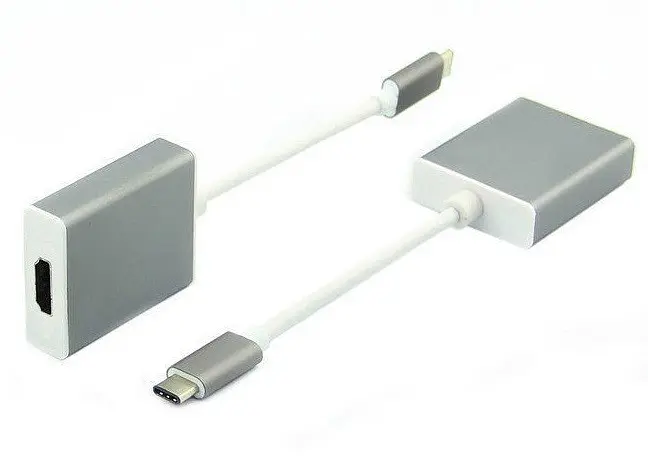 Перехідник USB 3.1 Type-C HDMI (F), сріблястий
