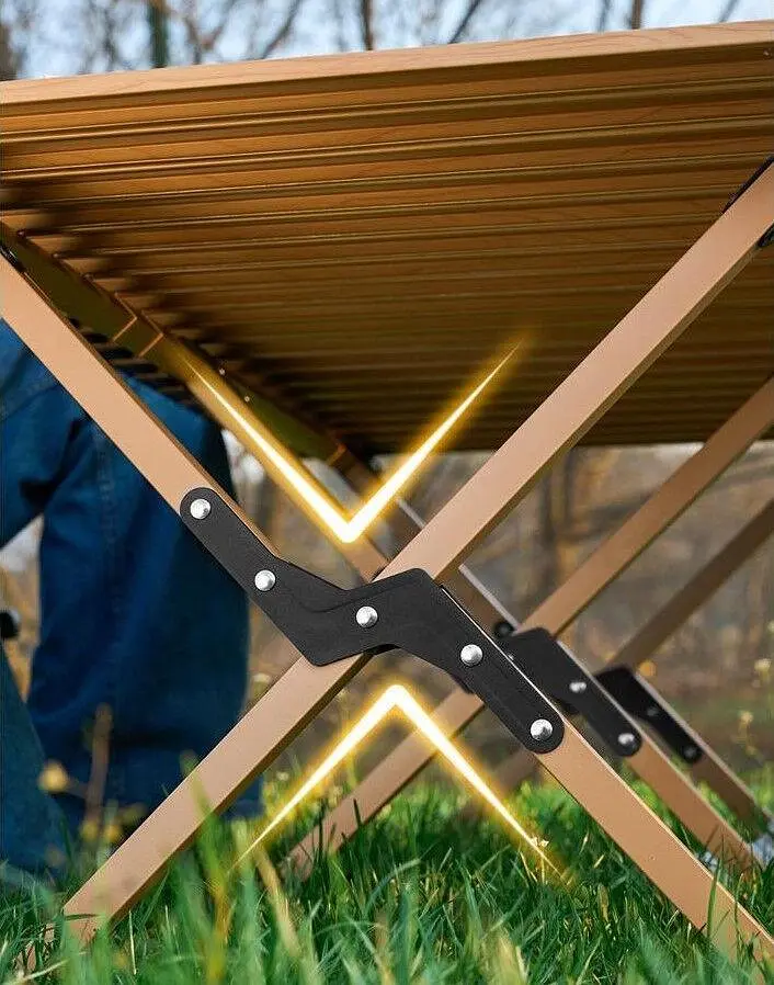 Раскладной стол SpringFun S 60×45×60см - кемпинговый портативный стол для туризма Металлический каркас 30 кг - фото 7