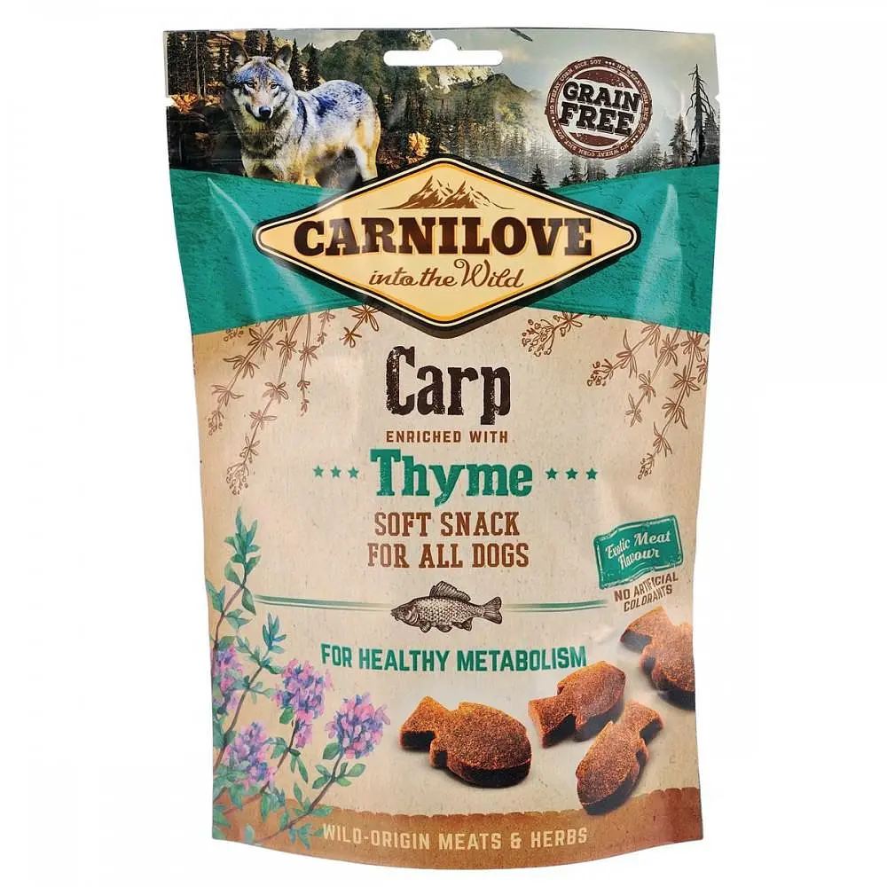Ласощі для собак Carnilove Карнілав Дог Семі Моіст, з коропом та чебрецем, 200 г (арт.111374/527335)